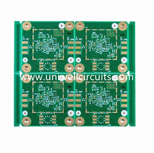 4 Panel Rogers Green Solder Mask PCB
